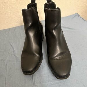 Black Leather Ankle Boots